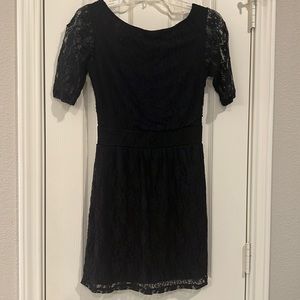 Black Basic Lace Dress